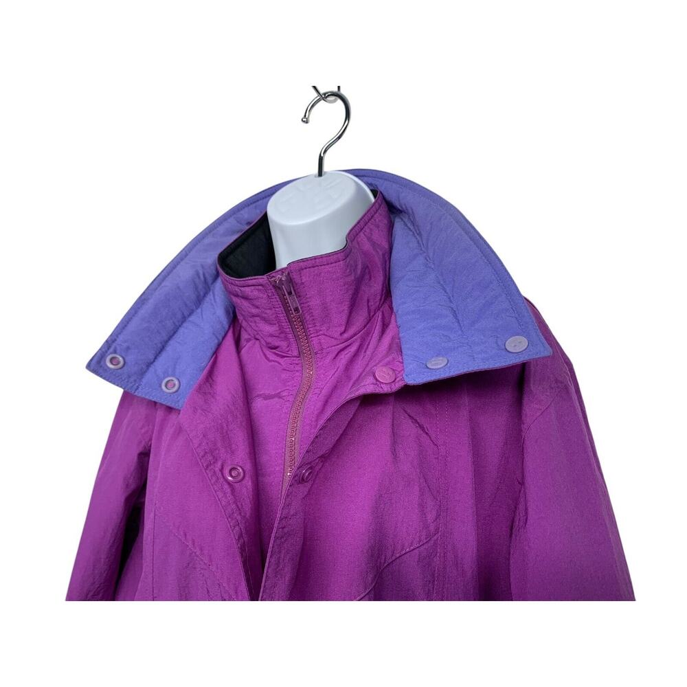 Helly Hansen Women's size M Purple Lifa Zip Up Jacket Nylon Snap Button - Picture 5 of 13